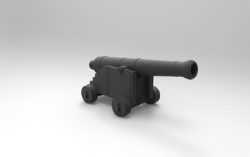 3d-druckbare Kanone Spiele-Spielzeug 3d drucken - Spielzeug Spiele Spiele, 3d print model - Mito3D