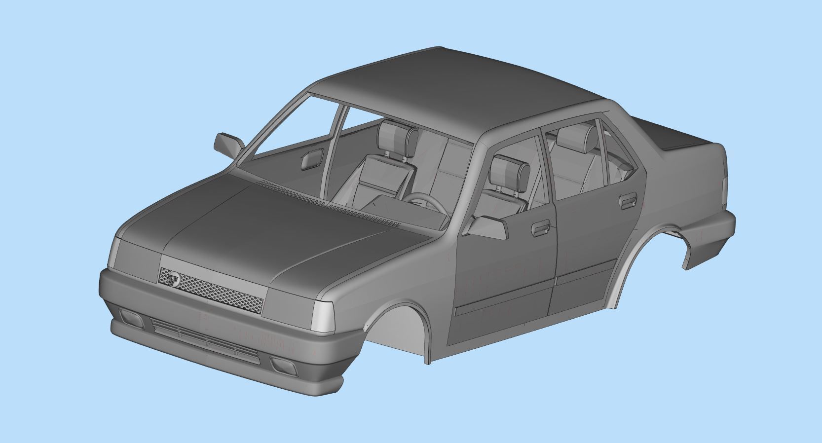 3d yazdırılabilir araba türk tofas şahin regata fiat stl dosya doğan fiat131 murat 131 kült parçalar rc kitler ölçek basılı hobi araç otomotiv kendin yap 3D print model - Mito3D