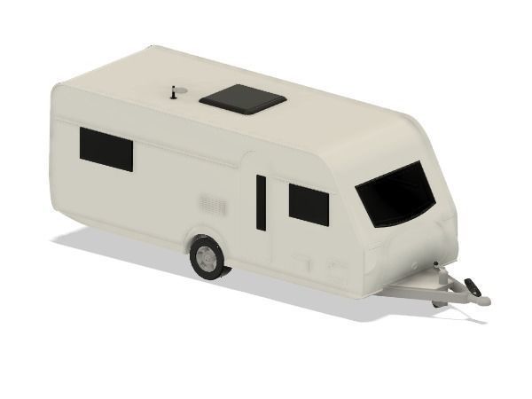 3d imprimable caravane poly échelle modèle pièces fenêtres campeur véhicule châssis diorama impression famille loisir construire résine diy automobile 3D print model - Mito3D