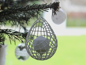 3d printable christmasball house tree nest christmas ball decoration ornament architectural details balls printing accessories 3d print model - Mito3D
