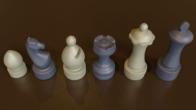 3d printable chubby chess set obj 3mf stl blender knight print king queen stylized game pieces bishop medieval castle pawn figure games toys board 3d print model - Mito3D
