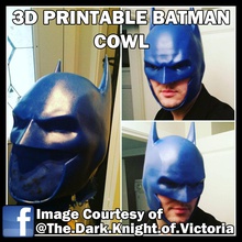 3d printable clip batman cowl print dark knight bruce wayne arkham batmobile superhero hero bat fashion 3d print model - Mito3D