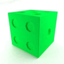 3d printable dice games-toys cube luck game playing plastic risk leisure activity gamble chance one box lucky games toys 3d print model - Mito3D