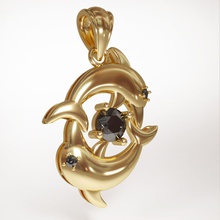 3d yazdırılabilir Yunus kolye takı memeli hayvan sembol altın doğa sevimli küçük sanat moda güzellik Gümüş gem mücevher giyim baskı 3d print model - Mito3D