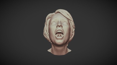 3d imprimível fêmea corpo cara 01 anatomia pose realista menina mulher humano personagem escultura arte figura horror esculturas 3d print model - Mito3D