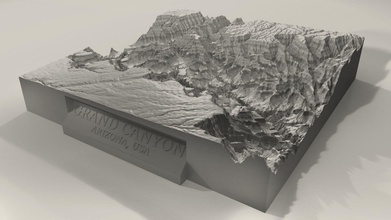 3d imprimible grandioso cañón paisaje pedestal impresión arizona ambiente estados unidos preguntarse rock acantilados árido río terreno valle casa decoración 3d print model - Mito3D