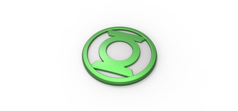 3d stampabile emblema della lanterna verde hobby-fai da te greenlantern dc fumetti simbolo il logo film di stampa giocattolo hobby fai altri 3d print model - Mito3D