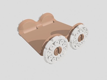 3d printable guinea pig wheelchair guineapig support carriage medical pet help wheels functional animals science 3d print model - Mito3D