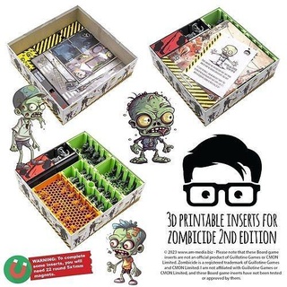 3d imprimable inserts zombicide 2nd édition interne organisateur zombi Jeux jouets Jeu accessoires 3d print model - Mito3D