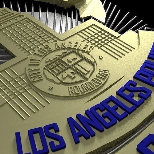 3d imprimible lapd insignia stl expediente ley policía departamento buscador moda 3D print model - Mito3D