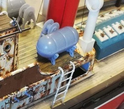 3d imprimable vie radeau échelle modèle bâtiment navire bateau résine impression détaillé rayure canot sauvetage loisir diy 3d print model - Mito3D