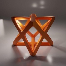 3d imprimible merkaba símbolo geométrico icosaedro sagrado 3dprinting impresión listo imprimir stl ornamento arte matemático forma diseñando decoración 3d print model - Mito3D