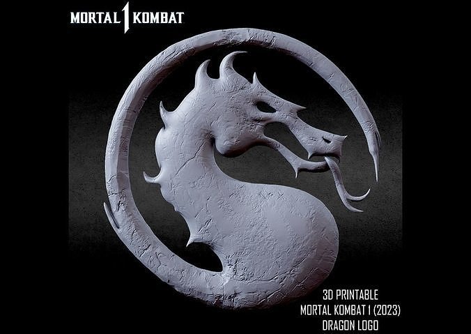 3d imprimível mortal kombat mk1 2023 Dragão logotipo suporte medieval batalha cosplay combate abaixo sub arma escultura lâmina registro colecionável videogame jogos brinquedos 3D print model - Mito3D