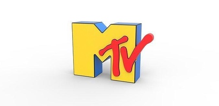 3d druckbar Musik Fernsehen Logo mtv Emblem Spielzeug drucken Symbol Hobby DIY 3d print model - Mito3D