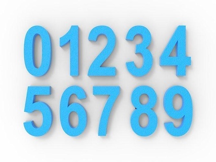 3d yazdırılabilir sayılar 0 9 arial yazı tipi 20mm numara tipografi alfabe mektup Metin iş sembol takvim işaret modeller çeşitli rakamlar tabela kendin yap baskı dil sırlı hobi 3d print model - Mito3D