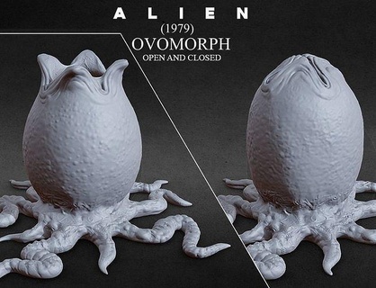 3d imprimible abierto cerrado extraterrestre huevos raíces huevo alienígena ovomorfo giger hrgiger xenomorfo horror apuntalar abrazador pectoral miniaturas ciencia fi juegos juguetes 3d print model - Mito3D