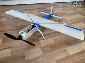 3d imprimable rc avion bowerbird air pla facile to loisir diy rcplane 3dprint 3dmodel aéronautique 3d print model - Mito3D