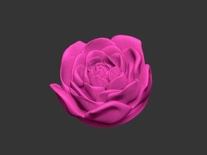 3d printable rose - flat base no supports needed 3dprintablerose 3dprintrose 3drose floral nature tea houseware tealight tableware general decor house 3d print model - Mito3D
