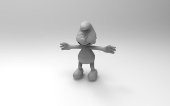 3d imprimível smurf impressão brinquedos jogos desenho animado personagem fantasia ficcional criatura 3d print model - Mito3D