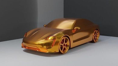 3d printable solid car model porshe taycan hobby diy automotive 3d print model - Mito3D