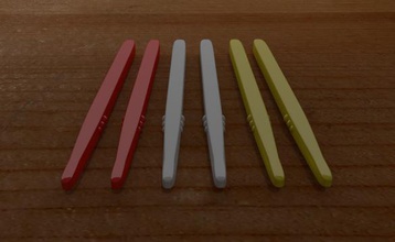 3d printable stylish tricolor chopstick set house chopsticks colors chinese kitchen cutlery home dining printing 3d print model - Mito3D