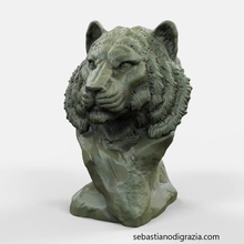 3d imprimable tigre buste animal sculpture sauvage zoo nature statue bête jungle créature impression art conception zbrush sculptures 3d print model - Mito3D
