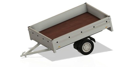 3d stampabile trailer scala modello macchine hi poli edificio macchina veicolo resina stampa merci camion attrezzature passatempo fai settore automobilistico 3d print model - Mito3D