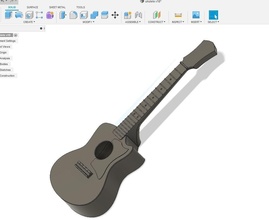 3d stampabile ukulele musica chitarra gruppo musicale suono passatempo fai 3d print model - Mito3D