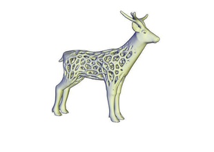 3d imprimíveis de voronoi stytle veado modelo animais leve lattice 3dprint 3dmodel selvagem brinquedo a arte esculturas natureza forma geométrica estátua 3d print model - Mito3D