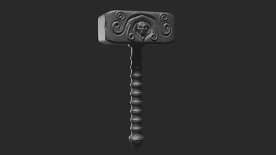 3d printable war hammer weapon model skull games-toys warhammer cosplay steel hobby toy combat arms games toys 3d print model - Mito3D