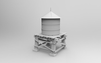3d yazdırılabilir Su Kulesi ev su kule baskı bahçe açık 3d print model - Mito3D