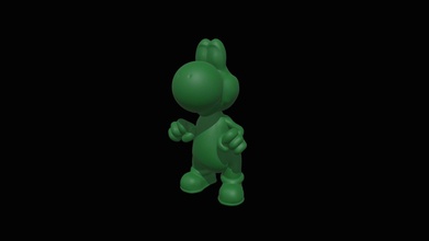 3d imprimible yoshi 3dprint highpoly nintendo lindo mascota animal dinosaurio continuar verde mario juegos juguetes 3d print model - Mito3D