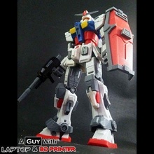 3d printed action figure based on rx-78 gundam 3dprint printable robot actionfigure rx 78 toys articulated joint fiction games 3d print model - Mito3D