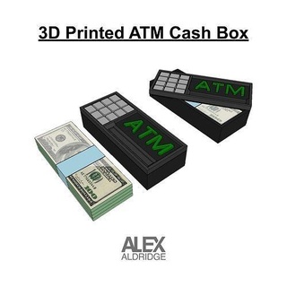3d gedruckt Geldautomat Kasse Box Erzähler Bank Maschine Geldmaschine Geld Dollar Technologie Computer Elektronik Gewölbe Kunst 3d print model - Mito3D