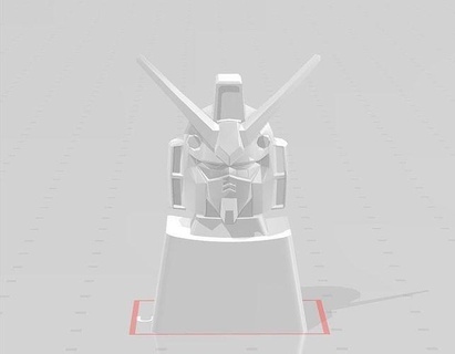 3d impreso tecla gundam rx rebaja viento Arte astronave ciencia ficción continuar anime cráneo casco Embarcacion espacio hembra robot 3d print model - Mito3D