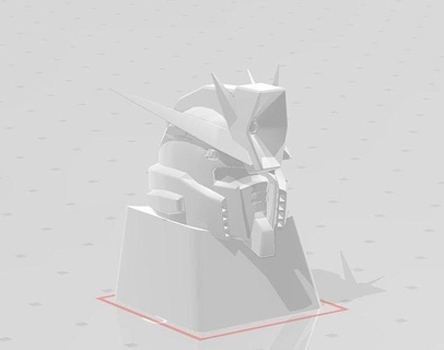 3d imprimé keycap gundam zz Nouveau vente illustration robot vaisseau spatial scifi dragon anime crâne casque navire espace art femelle 3d print model - Mito3D