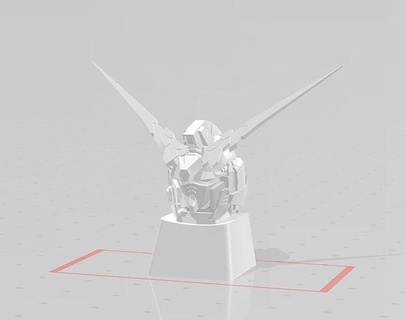 3d impreso tecla rx 0 unicornio gundam espada robot astronave ciencia ficción continuar anime cráneo casco Embarcacion espacio hembra Arte rebaja 3d print model - Mito3D