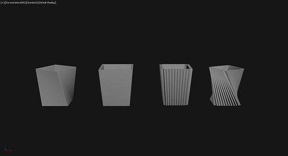 3d printed planter plant pot vase 135 flower houseware 3dprint figurines miniatures decor plantpot flowerpor house tree concrete plastic geometric printable 3dprinting art 3d print model - Mito3D