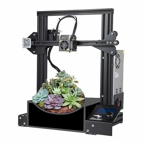 3d impresora florero ender3 suculento planta maceta casa decoración 3D print model - Mito3D