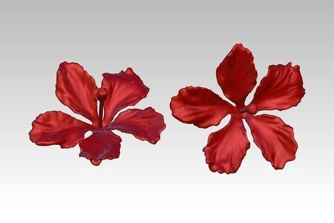 3d impression grand rouge fleur sculpture hibiscus Bouddha chinois Rose modèle Télécharger art 3d print model - Mito3D