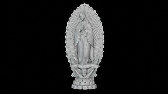 3d stampa modello signora vergine Maria Gesù ciondoli arte pendente attraversare stampabile Cristo santo cattolico mobilia Stampa stl Regina design sculture 3d print model - Mito3D