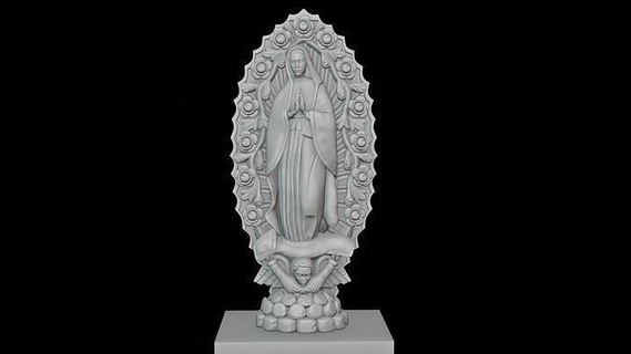 3d printing model lady virgin mary jesus art christ sculptures saint statue catholic design sculpture print free stl queen 3d print model - Mito3D