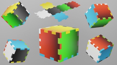 3d puzzle box toy game piece creativity geometric shape conceptual playful games toys 3d print model - Mito3D