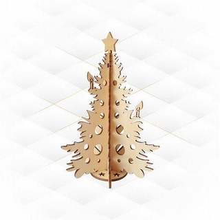 3d puzzle christmas tree ready laser cutting files gift decor cut vector design pattern svg engraving drawing glowforge template co2 hobby diy 3d print model - Mito3D