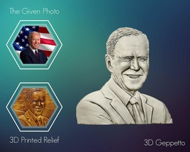 3d relief sculpture joe biden print model face male man american head art character human statue sculptures president obama candidate bumpy embossed 3d print model - Mito3D