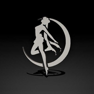 3d Sileta siluet denizci ay fantart Ayın eri logo anime manga pelikula film Eskültür Estatua koleksiyonlar yaratıklar heykel stl karakterler zbrush Sanat heykeller 3d print model - Mito3D