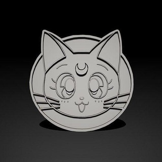 3d simbolo gato sembol kedi denizci ay fantart Ayın eri logo anime manga pelikula film Estatua modelleme heykel ürün yaratıklar karakterler zbrush Sanat heykeller 3d print model - Mito3D