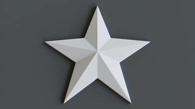 3d star minimaliste art géométriques déco étoiles réaliste d'impression blender les cycles de la conception petite rouge jouet jeux jouets maison décor 3d print model - Mito3D