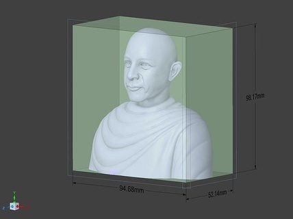 3d statue Narada Mahathéra bouddhiste moine buste méditation tête personnage portrait Bouddha Indien srilanka art sculptures 3d print model - Mito3D