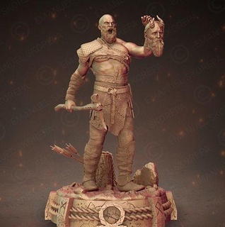 3d stl archivo kratos mimíri dios ragnarok guerra Dios juego personaje figur stldosya forma opresión 3b Arte esculturas 3d print model - Mito3D